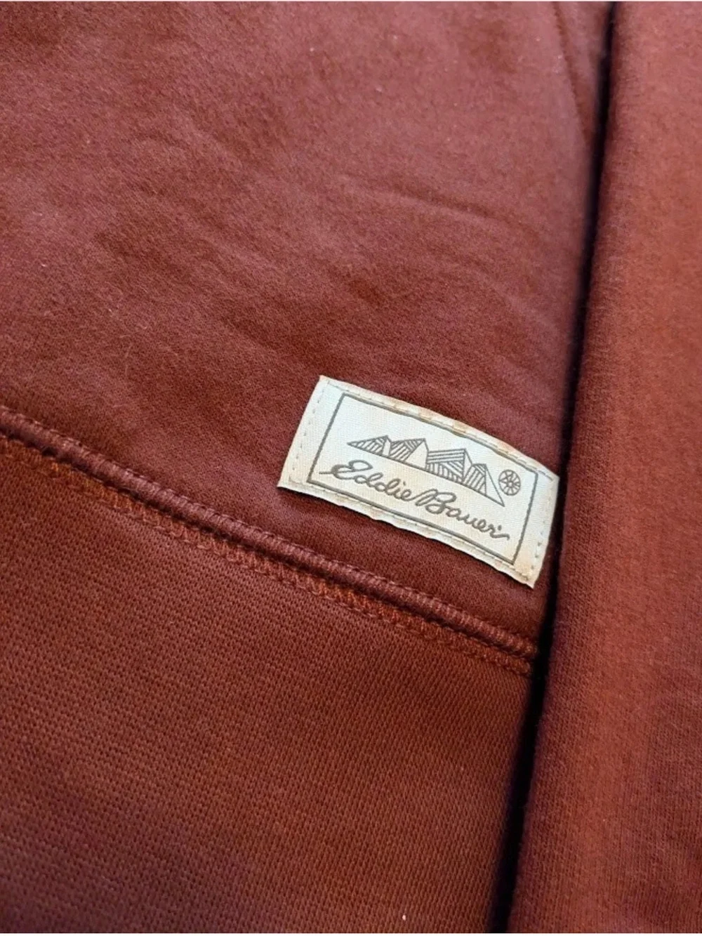 Eddie Bauer Men’s Pullover Kangaroo Pocket Hoodie Red XL